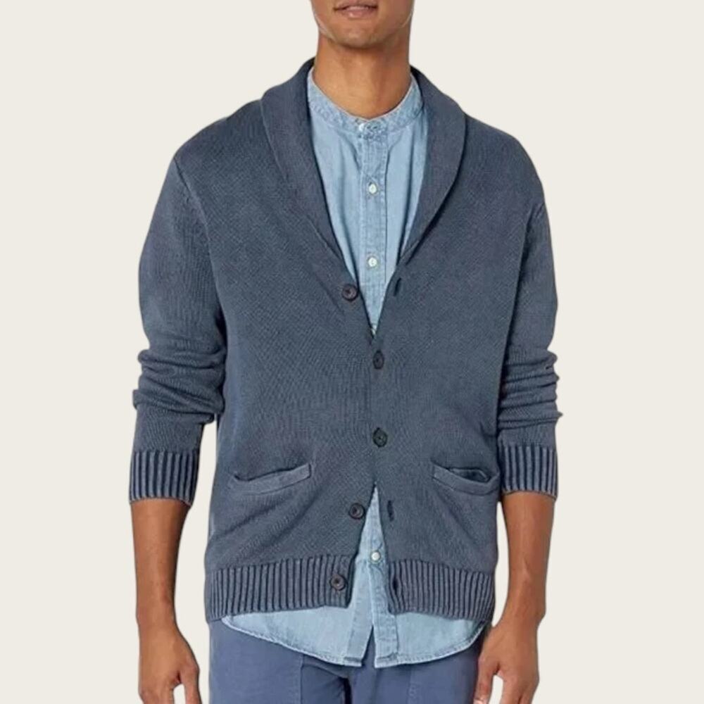 Guc | Goodthreads | Button Front Cardigan | Grayish Blue | Men's Large